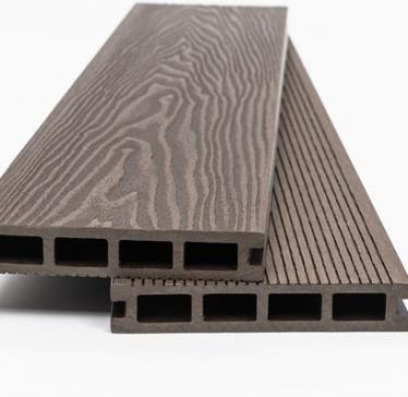 WPC DECK ΔΑΠΕΔΟ ΜΕ ΧΤΕΝI-3D ΝΕΡΑ ΞΥΛΟΥ ΣΚΟΥΡΟ ΚΑΦΕ