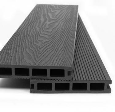 WPC DECK ΔΑΠΕΔΟ ΜΕ ΧΤΕΝI-3D ΝΕΡΑ ΞΥΛΟΥ ΣΚΟΥΡΟ ΓΚΡΙ