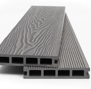 WPC DECK ΔΑΠΕΔΟ ΜΕ ΧΤΕΝI-3D ΝΕΡΑ ΞΥΛΟΥ ANOIXTO ΓΚΡΙ